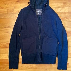 H&M Blue Fleece zip-up hoodie Size SMALL